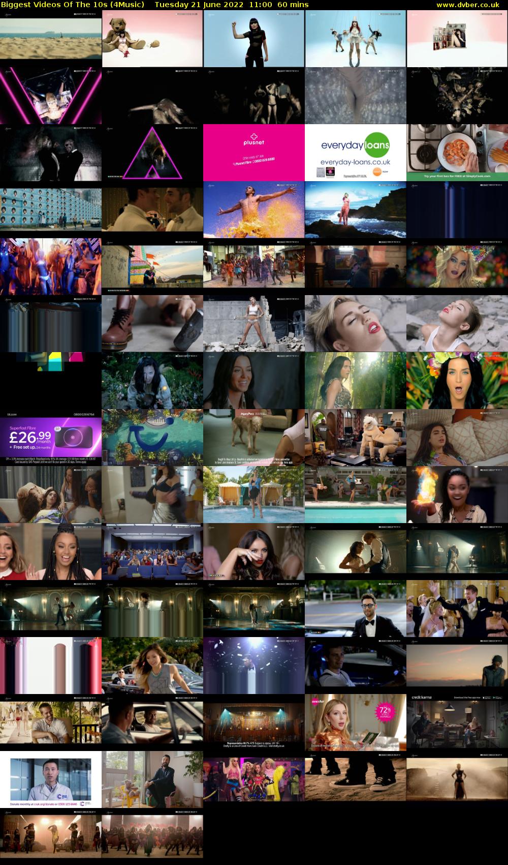 Biggest Videos Of The 10s (4Music) Tuesday 21 June 2022 11:00 - 12:00