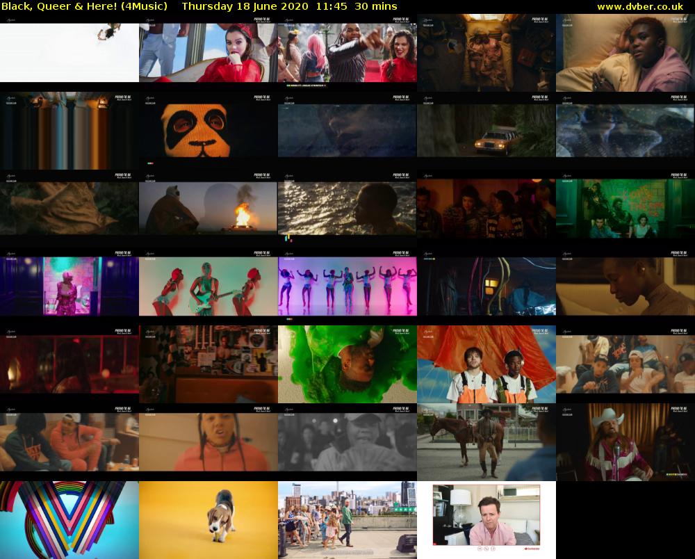 Black, Queer & Here! (4Music) Thursday 18 June 2020 11:45 - 12:15