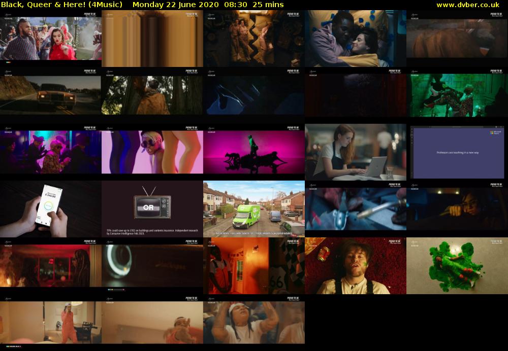 Black, Queer & Here! (4Music) Monday 22 June 2020 08:30 - 08:55