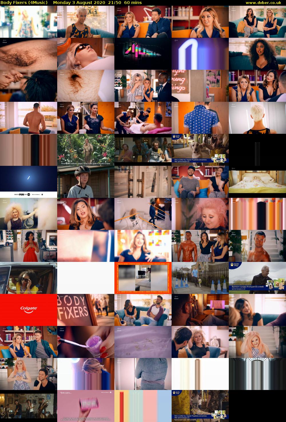 Body Fixers (4Music) Monday 3 August 2020 21:50 - 22:50