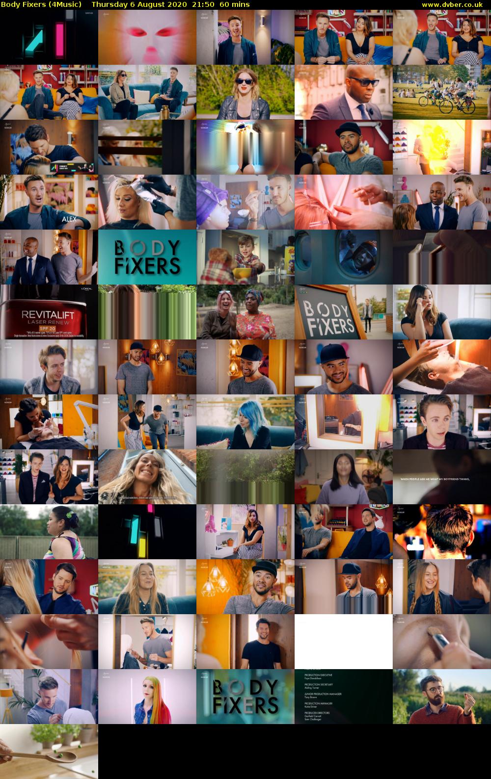 Body Fixers (4Music) Thursday 6 August 2020 21:50 - 22:50