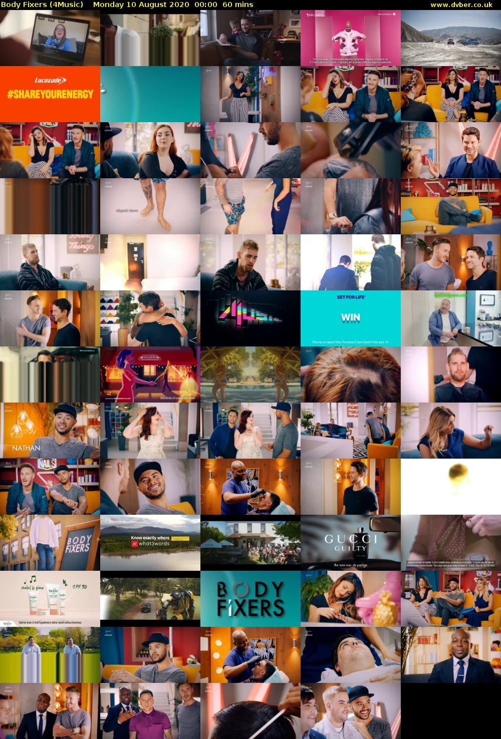 Body Fixers (4Music) Monday 10 August 2020 00:00 - 01:00