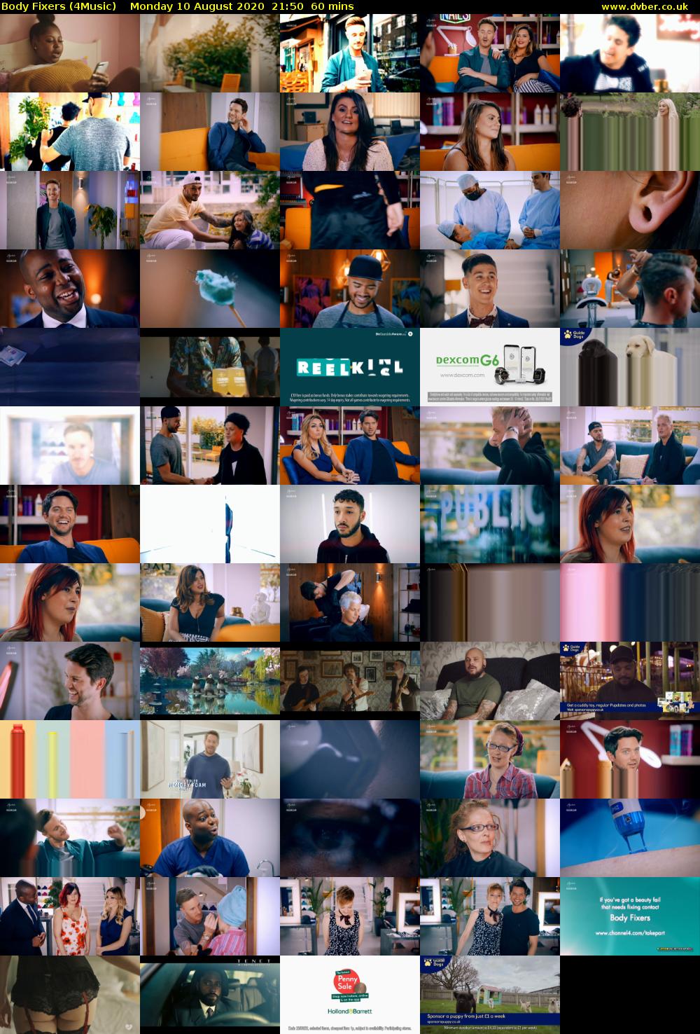 Body Fixers (4Music) Monday 10 August 2020 21:50 - 22:50