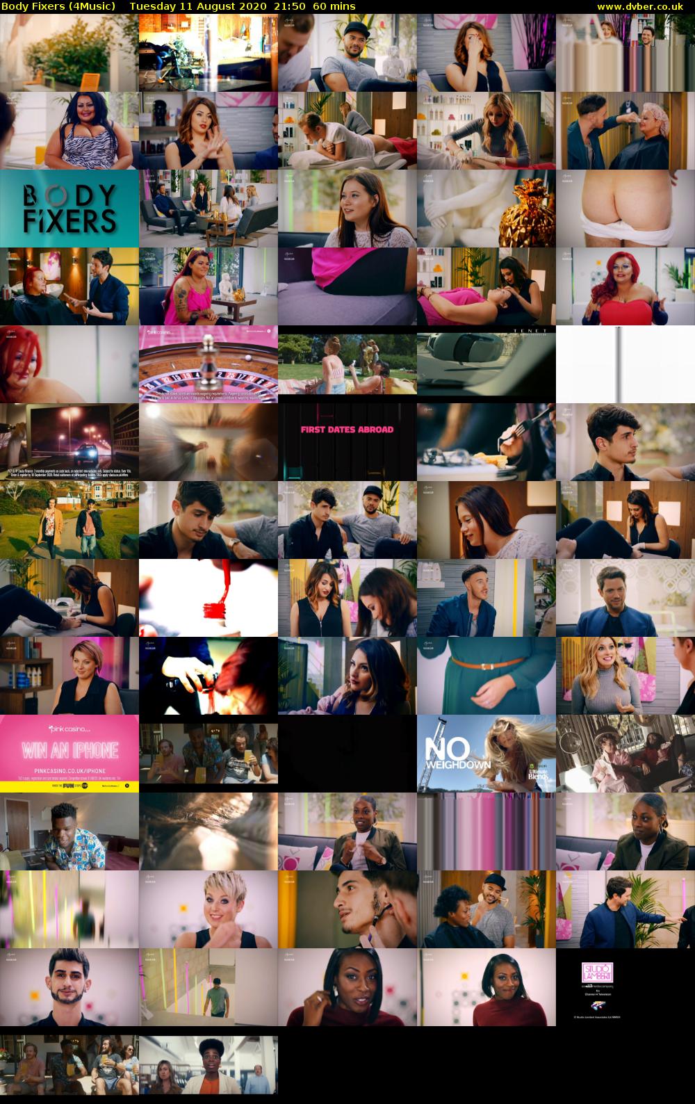 Body Fixers (4Music) Tuesday 11 August 2020 21:50 - 22:50