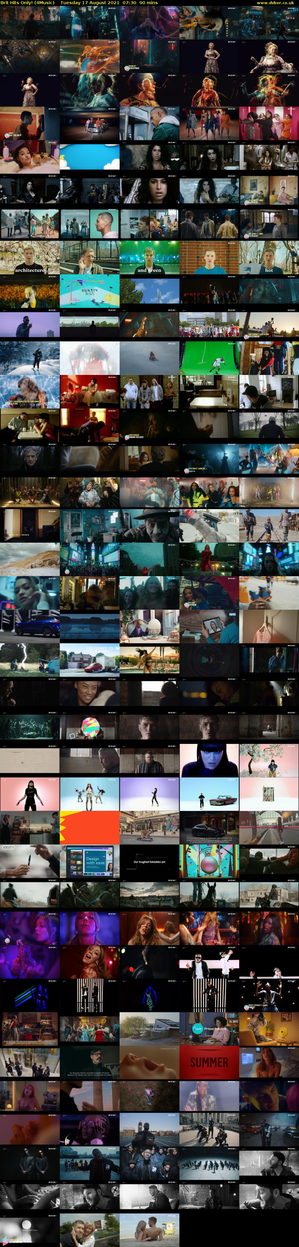 Brit Hits Only! (4Music) Tuesday 17 August 2021 07:30 - 09:00