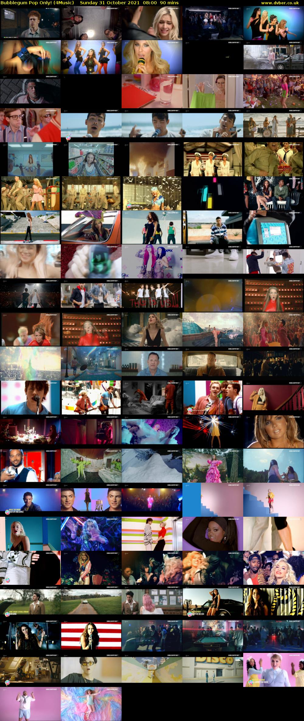 Bubblegum Pop Only! (4Music) Sunday 31 October 2021 08:00 - 09:30