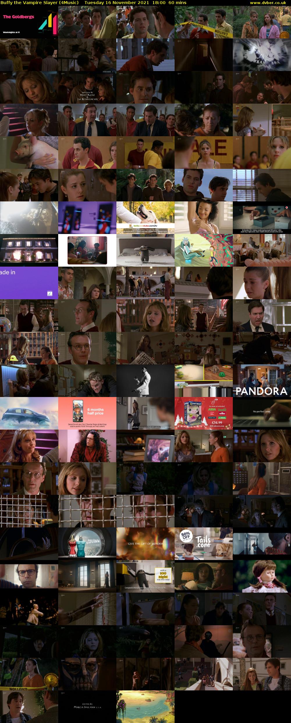 Buffy the Vampire Slayer (4Music) Tuesday 16 November 2021 18:00 - 19:00