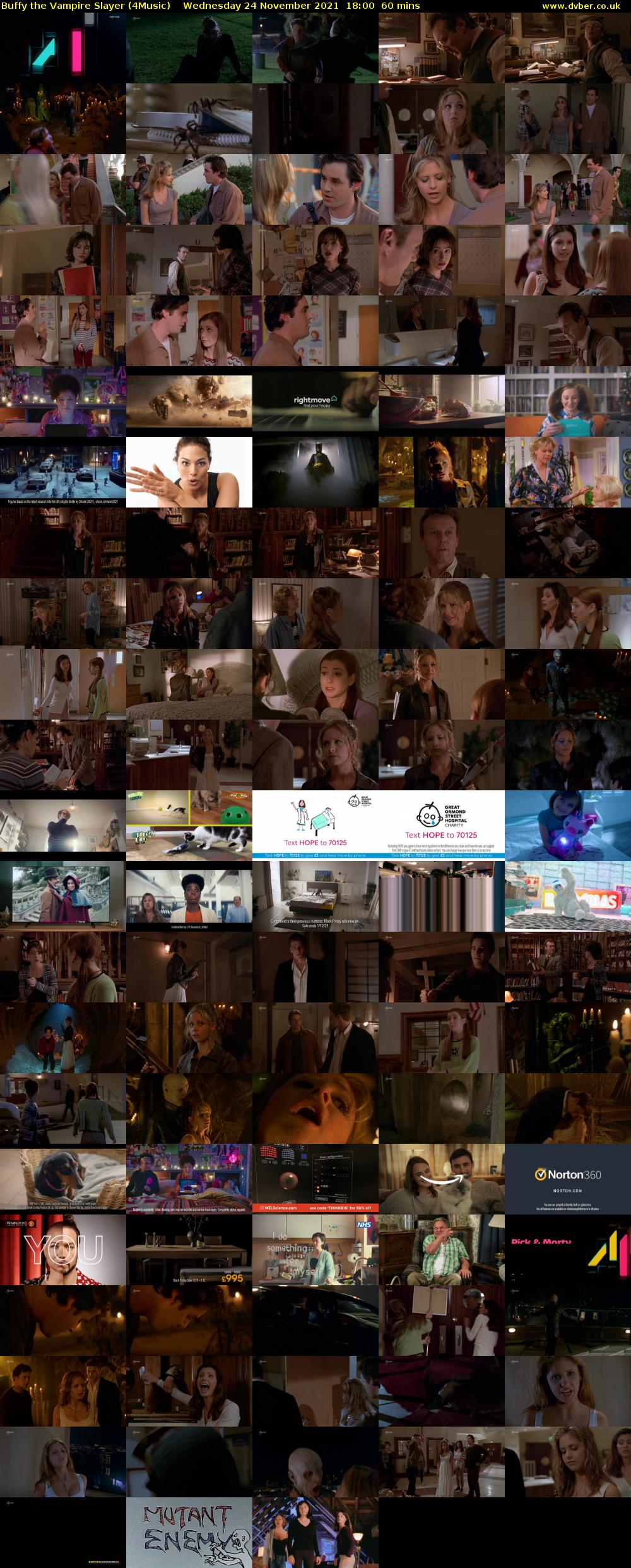 Buffy the Vampire Slayer (4Music) Wednesday 24 November 2021 18:00 - 19:00