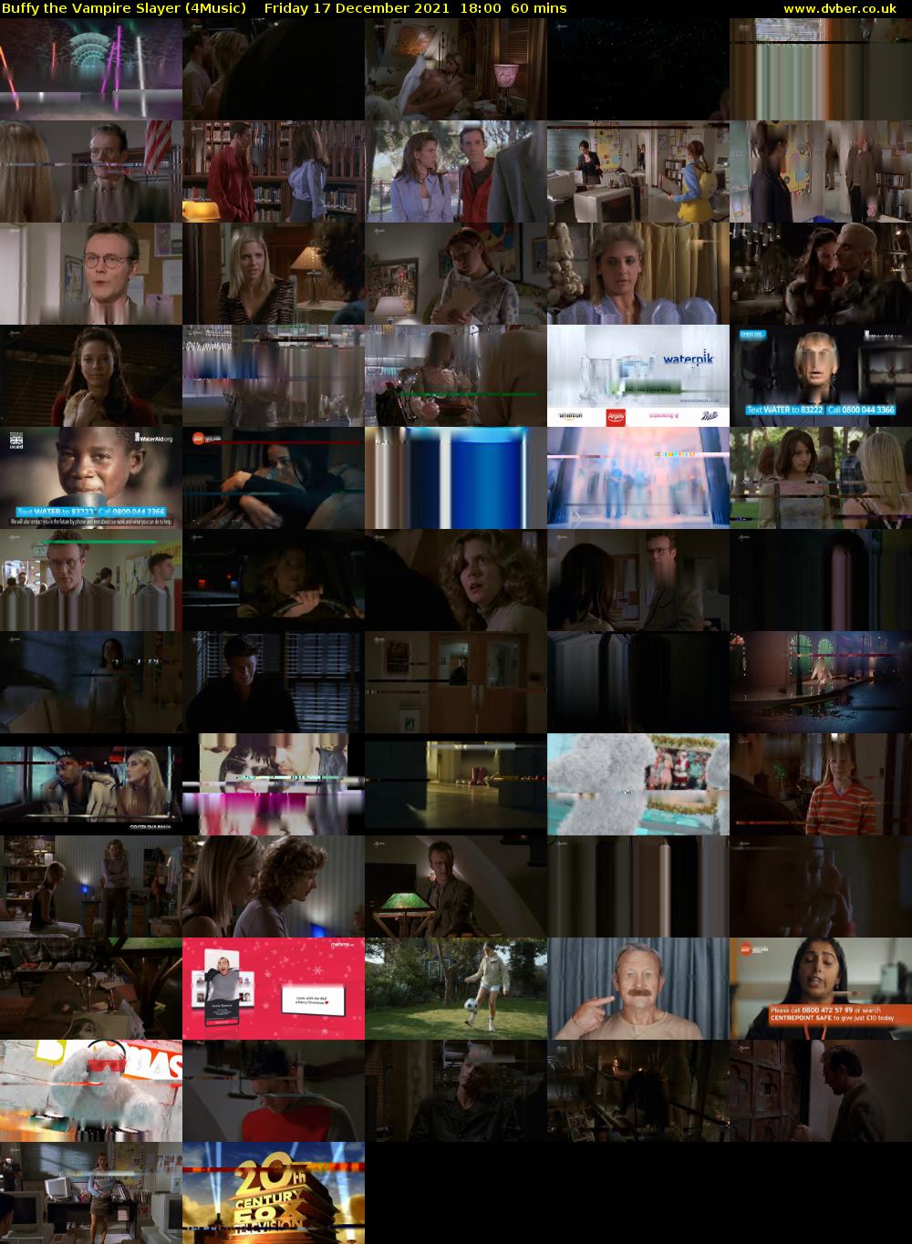 Buffy the Vampire Slayer (4Music) Friday 17 December 2021 18:00 - 19:00