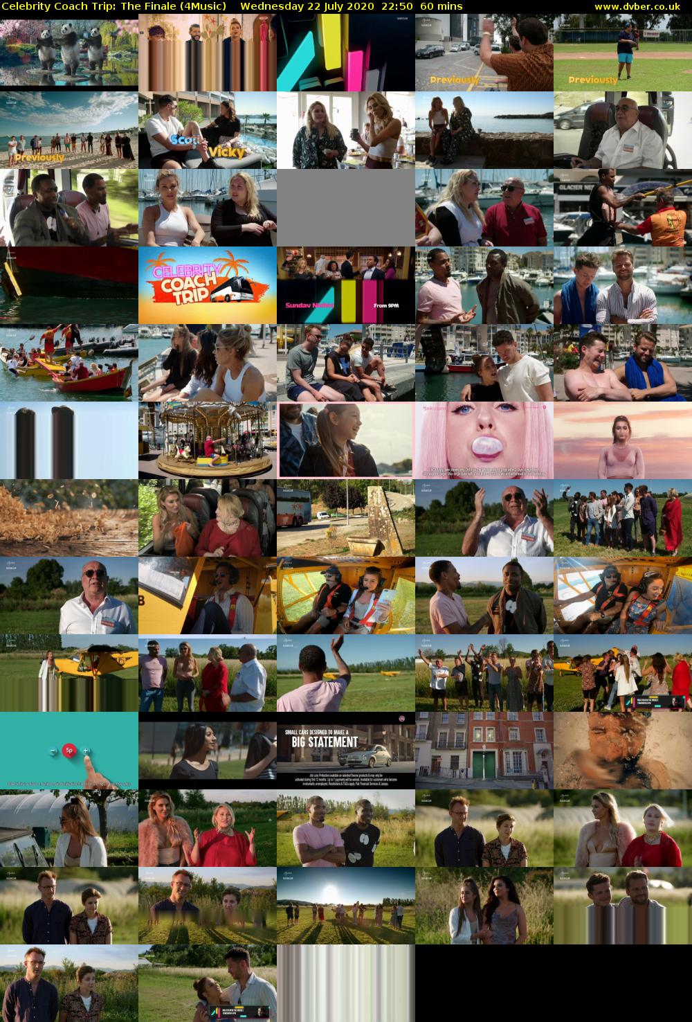 Celebrity Coach Trip: The Finale (4Music) Wednesday 22 July 2020 22:50 - 23:50