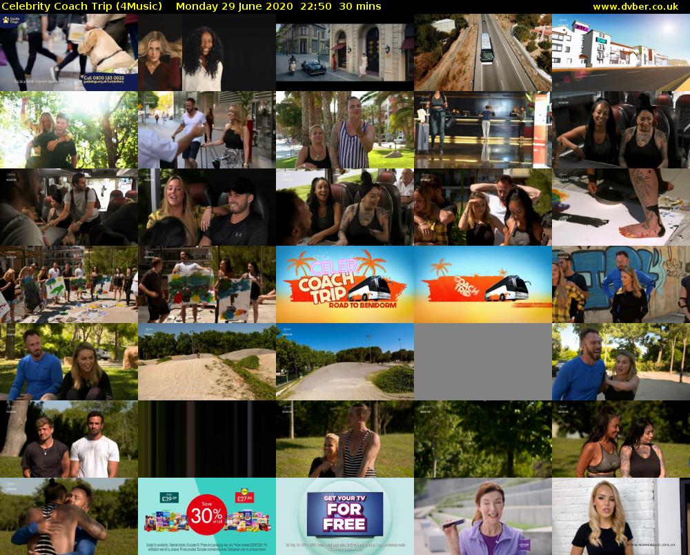 Celebrity Coach Trip (4Music) Monday 29 June 2020 22:50 - 23:20