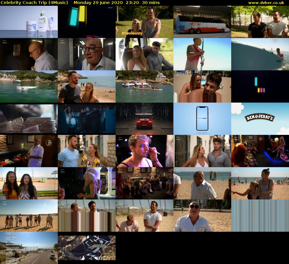 Celebrity Coach Trip (4Music) Monday 29 June 2020 23:20 - 23:50