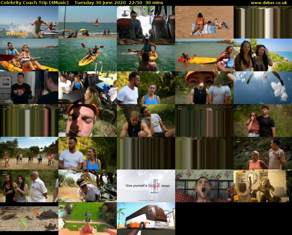 Celebrity Coach Trip (4Music) Tuesday 30 June 2020 22:50 - 23:20
