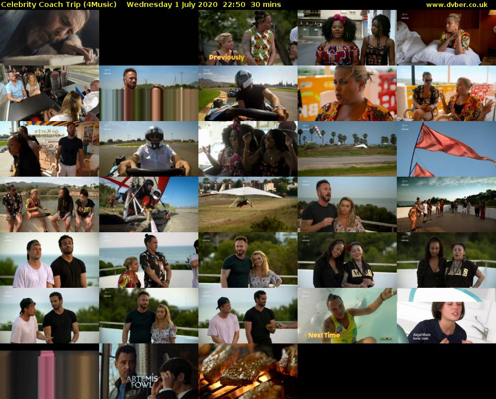 Celebrity Coach Trip (4Music) Wednesday 1 July 2020 22:50 - 23:20