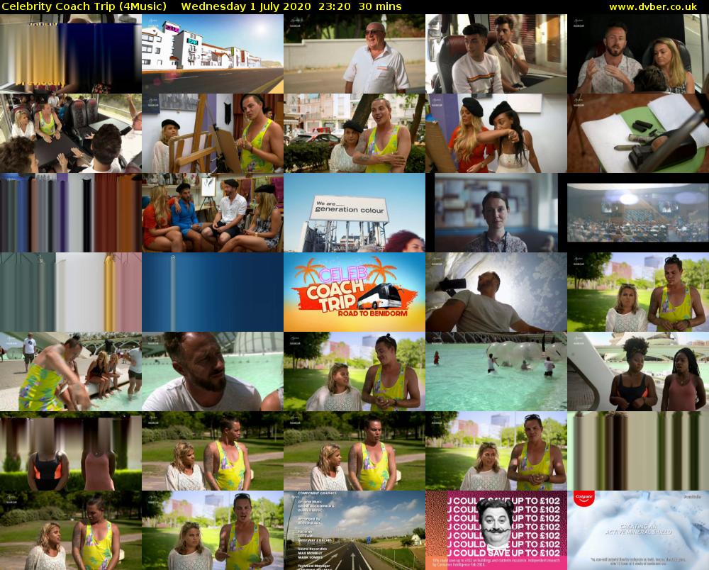 Celebrity Coach Trip (4Music) Wednesday 1 July 2020 23:20 - 23:50