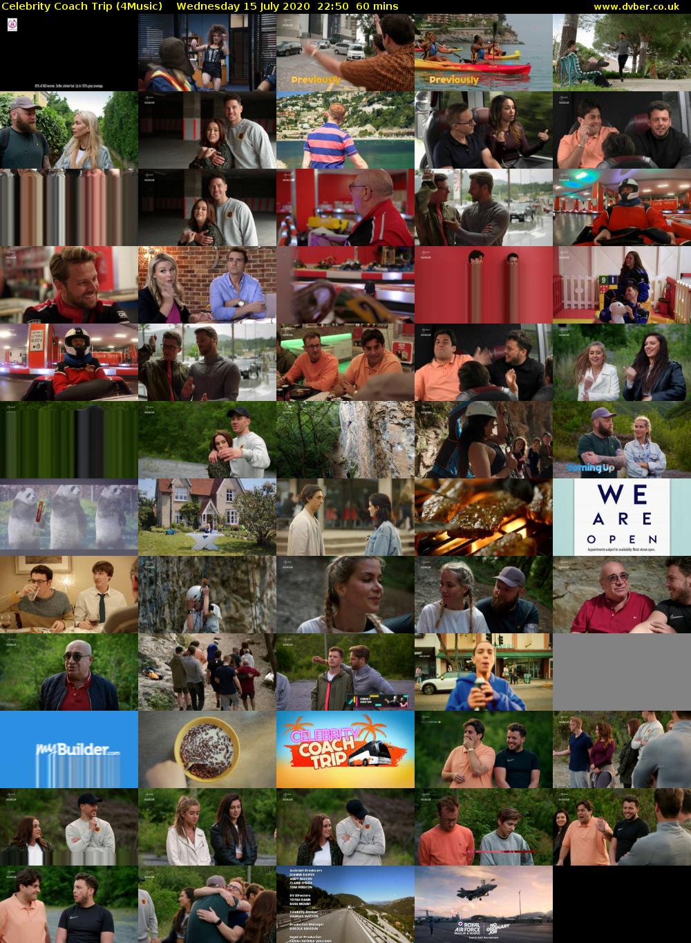 Celebrity Coach Trip (4Music) Wednesday 15 July 2020 22:50 - 23:50