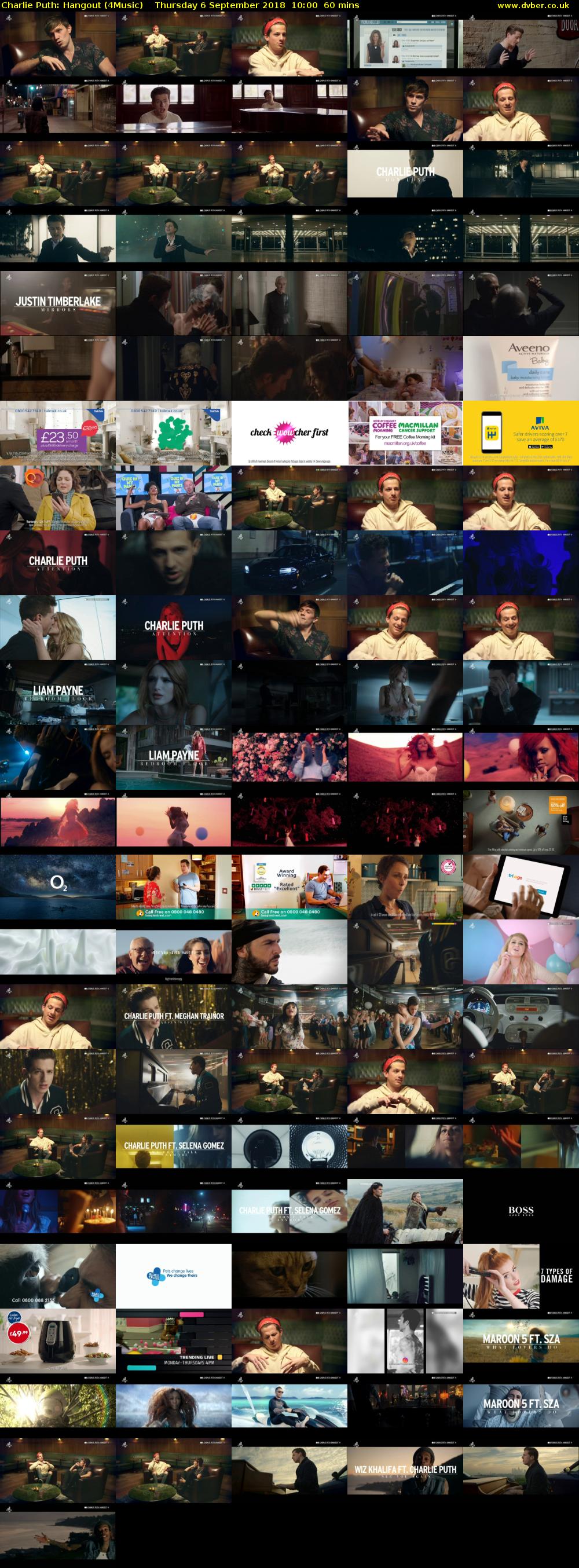 Charlie Puth: Hangout (4Music) Thursday 6 September 2018 10:00 - 11:00
