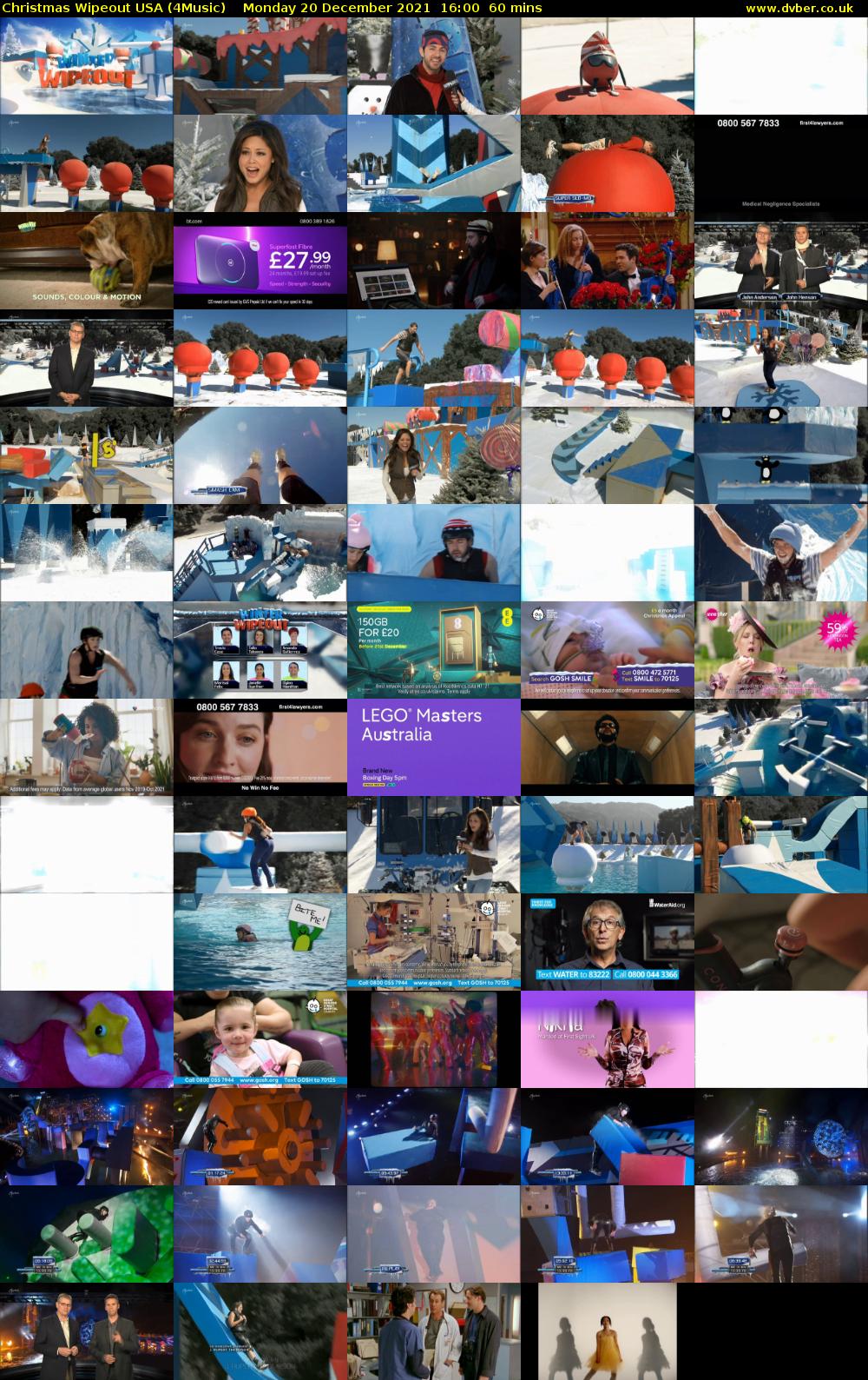 Christmas Wipeout USA (4Music) Monday 20 December 2021 16:00 - 17:00