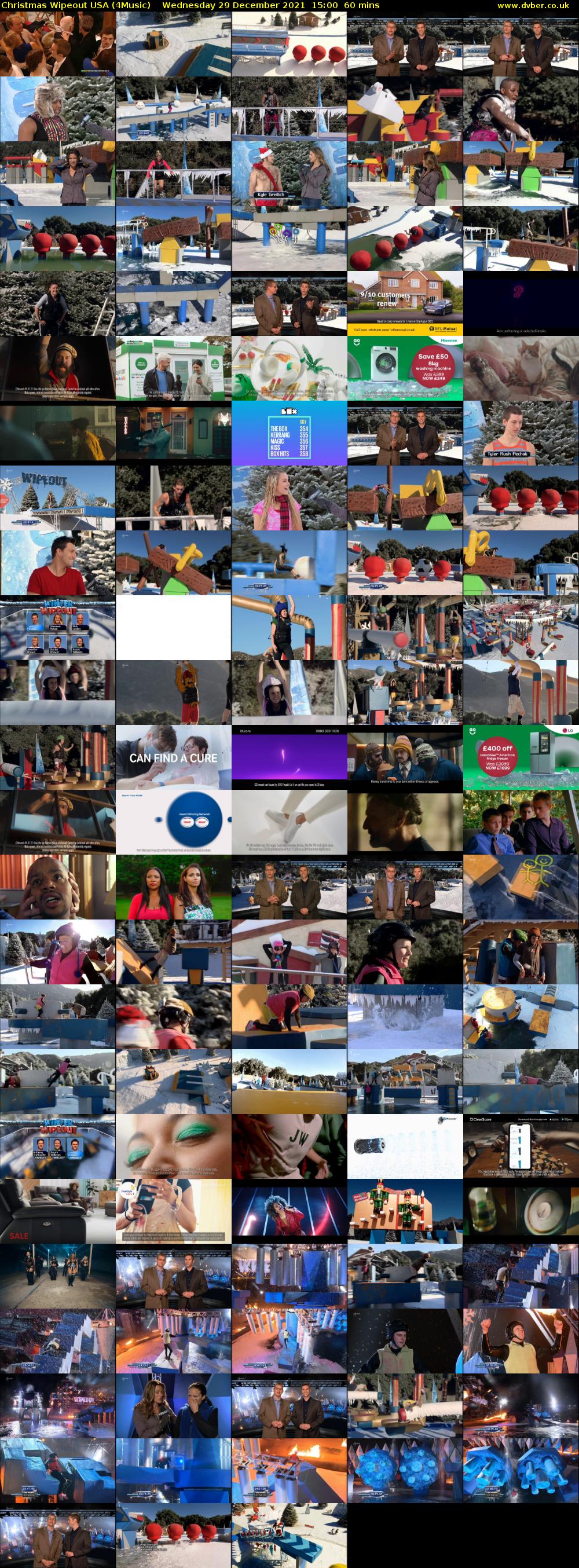 Christmas Wipeout USA (4Music) Wednesday 29 December 2021 15:00 - 16:00