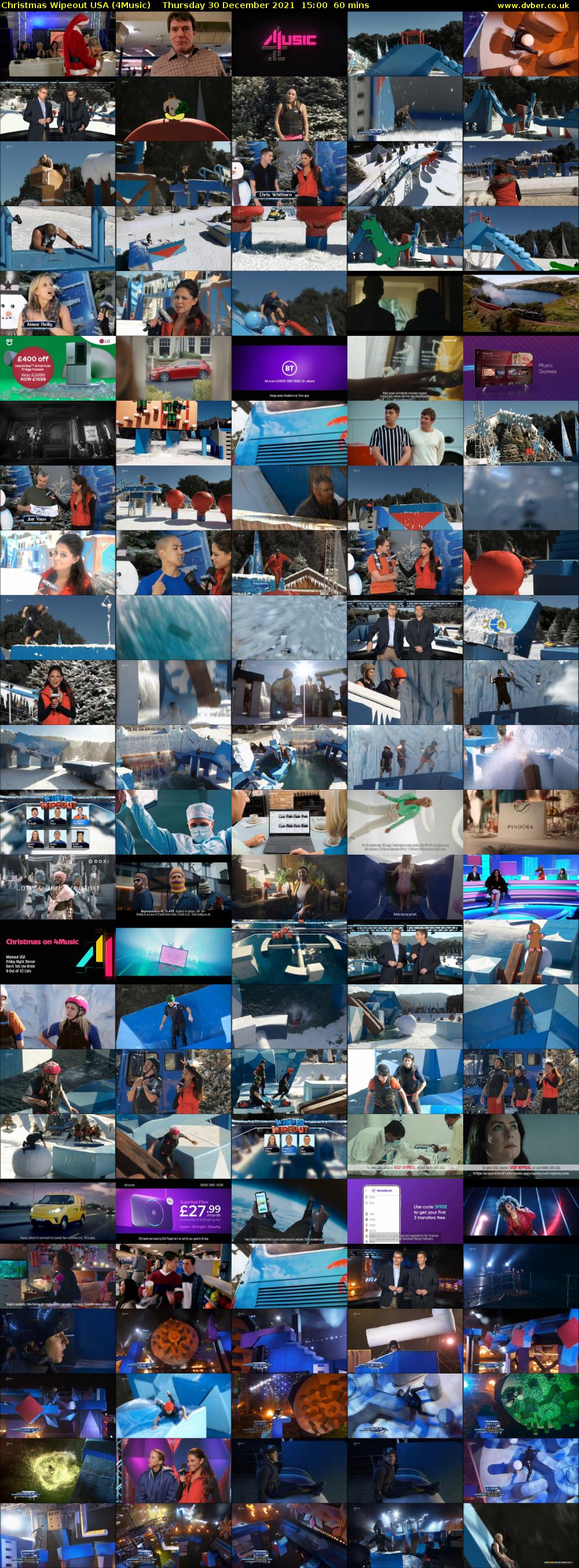 Christmas Wipeout USA (4Music) Thursday 30 December 2021 15:00 - 16:00