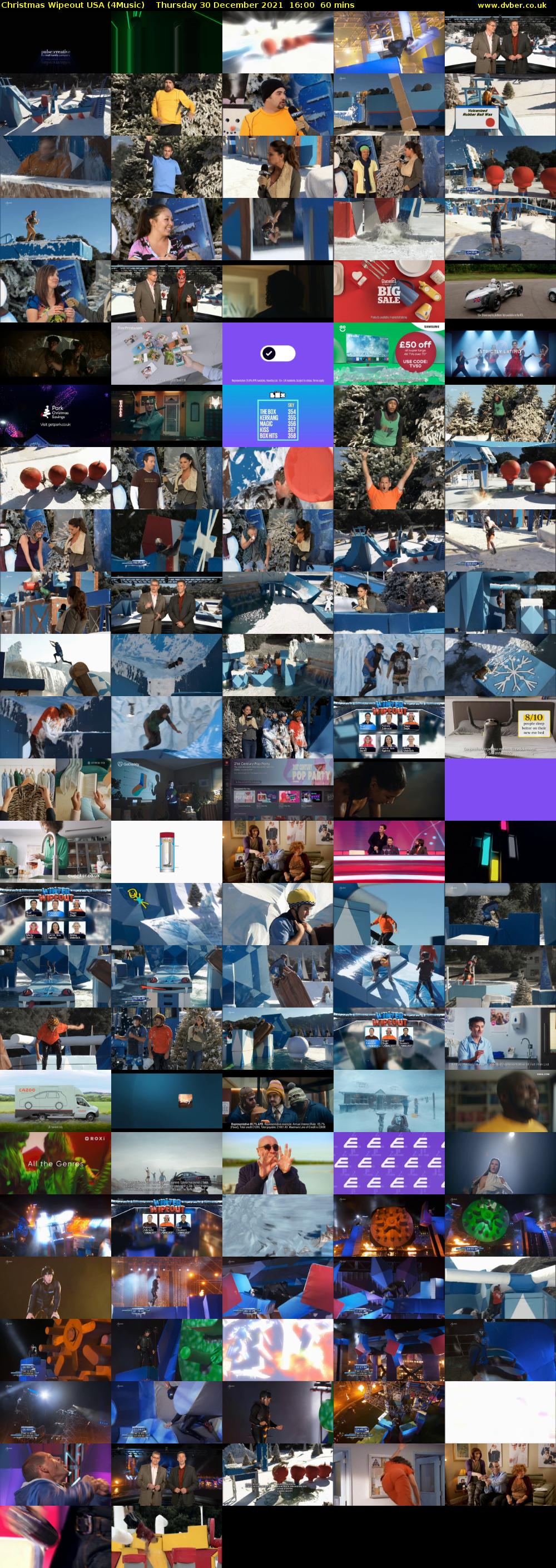 Christmas Wipeout USA (4Music) Thursday 30 December 2021 16:00 - 17:00