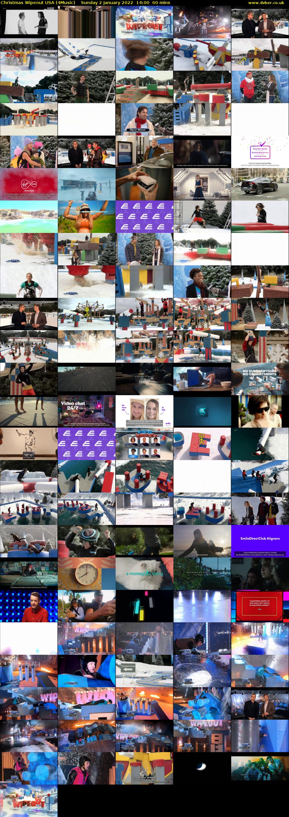 Christmas Wipeout USA (4Music) Sunday 2 January 2022 14:00 - 15:00