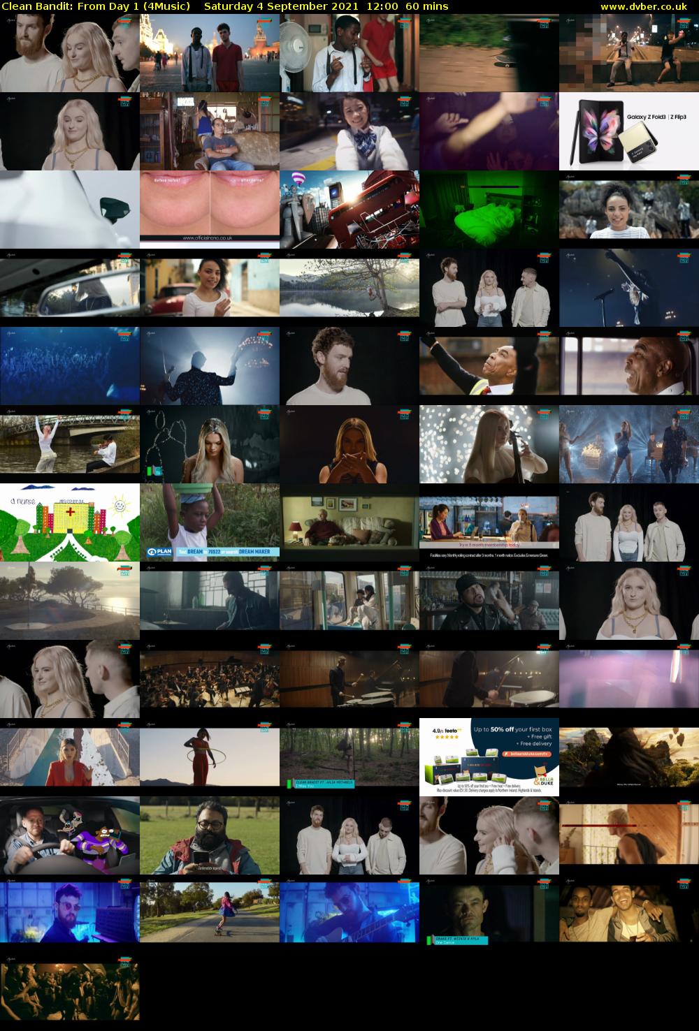 Clean Bandit: From Day 1 (4Music) Saturday 4 September 2021 13:00 - 14:00