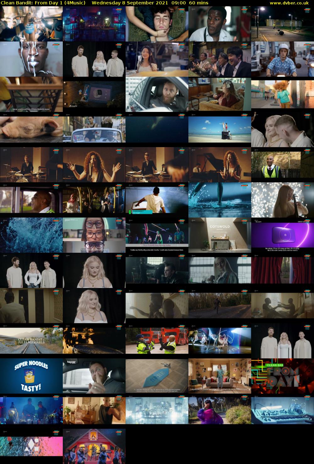 Clean Bandit: From Day 1 (4Music) Wednesday 8 September 2021 10:00 - 11:00