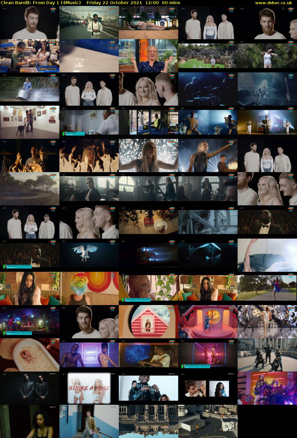 Clean Bandit: From Day 1 (4Music) Friday 22 October 2021 12:00 - 13:00