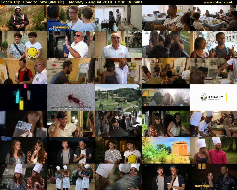 Coach Trip: Road to Ibiza (4Music) Monday 5 August 2019 17:00 - 17:30