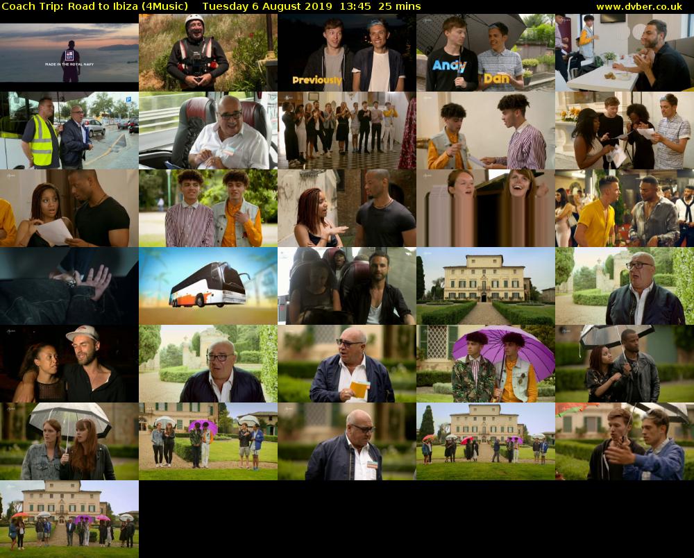Coach Trip: Road to Ibiza (4Music) Tuesday 6 August 2019 13:45 - 14:10