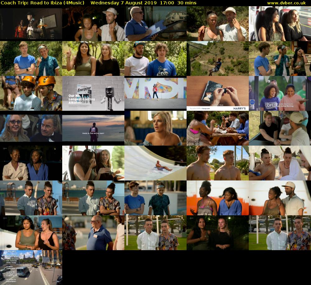 Coach Trip: Road to Ibiza (4Music) Wednesday 7 August 2019 17:00 - 17:30