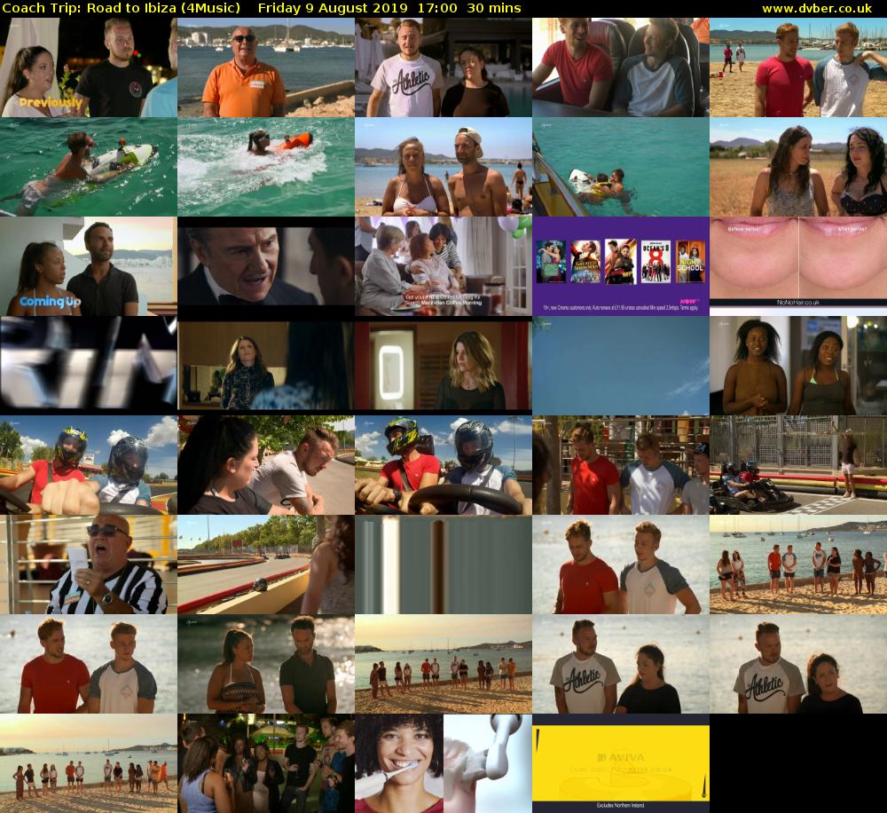 Coach Trip: Road to Ibiza (4Music) Friday 9 August 2019 17:00 - 17:30