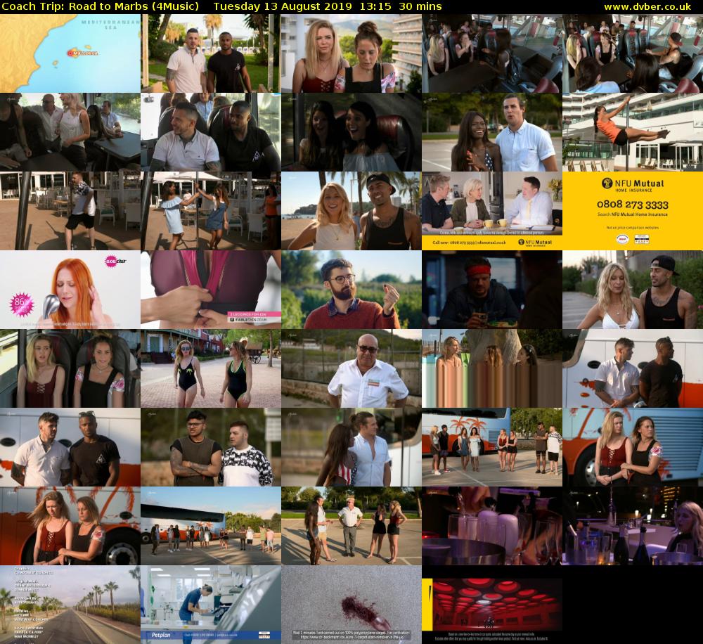 Coach Trip: Road to Marbs (4Music) Tuesday 13 August 2019 13:15 - 13:45