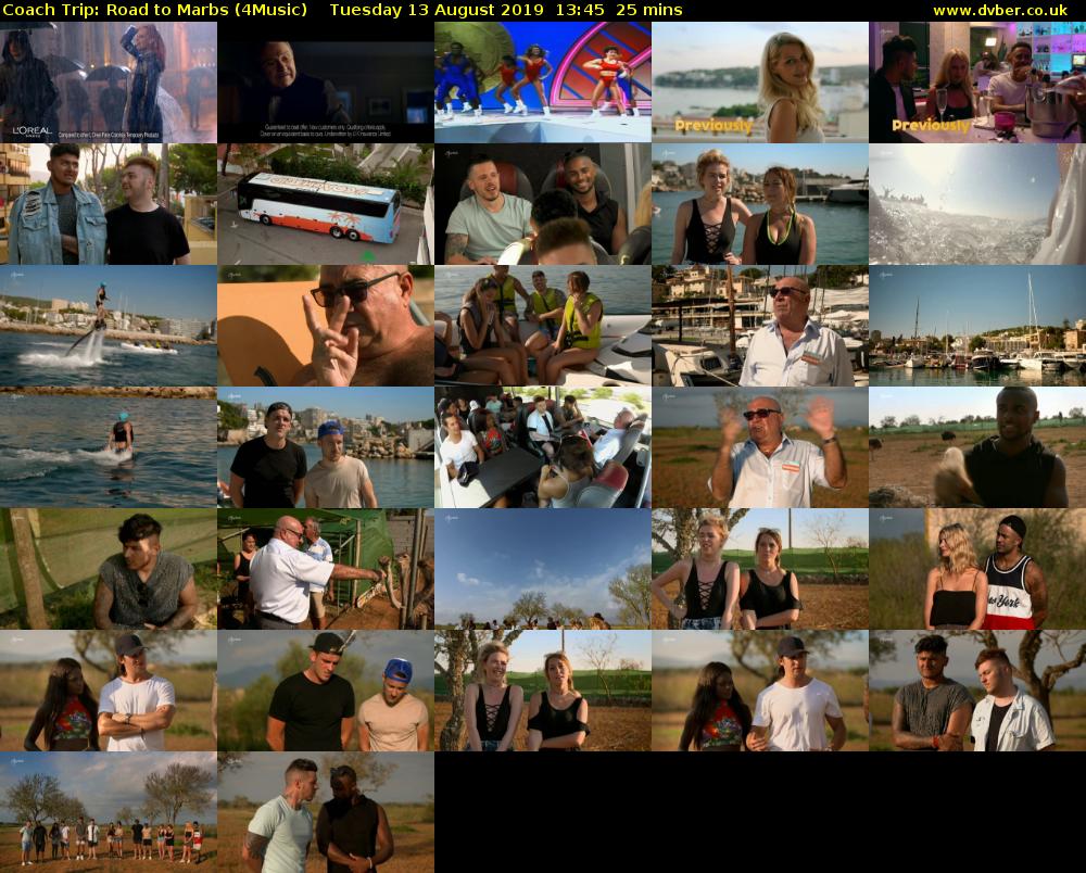 Coach Trip: Road to Marbs (4Music) Tuesday 13 August 2019 13:45 - 14:10