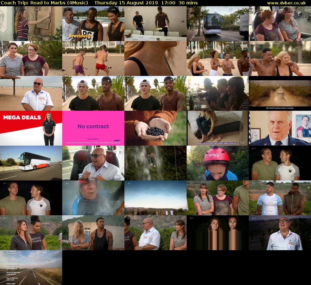 Coach Trip: Road to Marbs (4Music) Thursday 15 August 2019 17:00 - 17:30