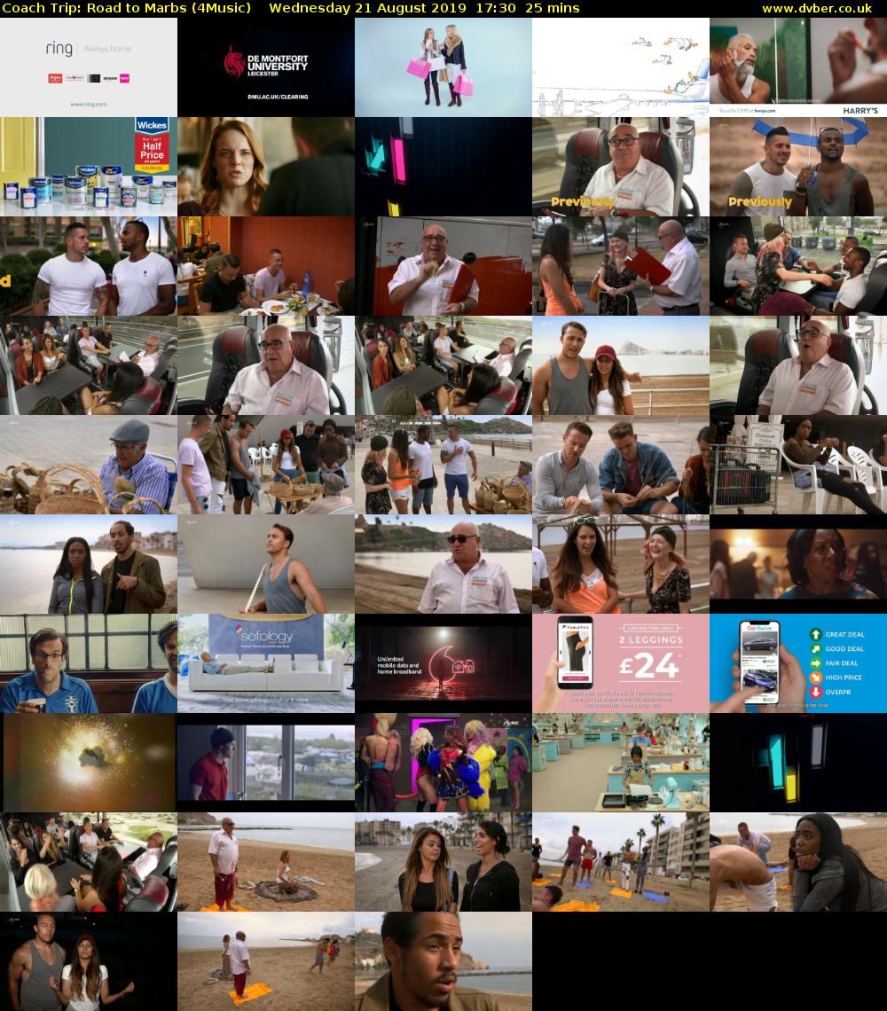 Coach Trip: Road to Marbs (4Music) Wednesday 21 August 2019 17:30 - 17:55