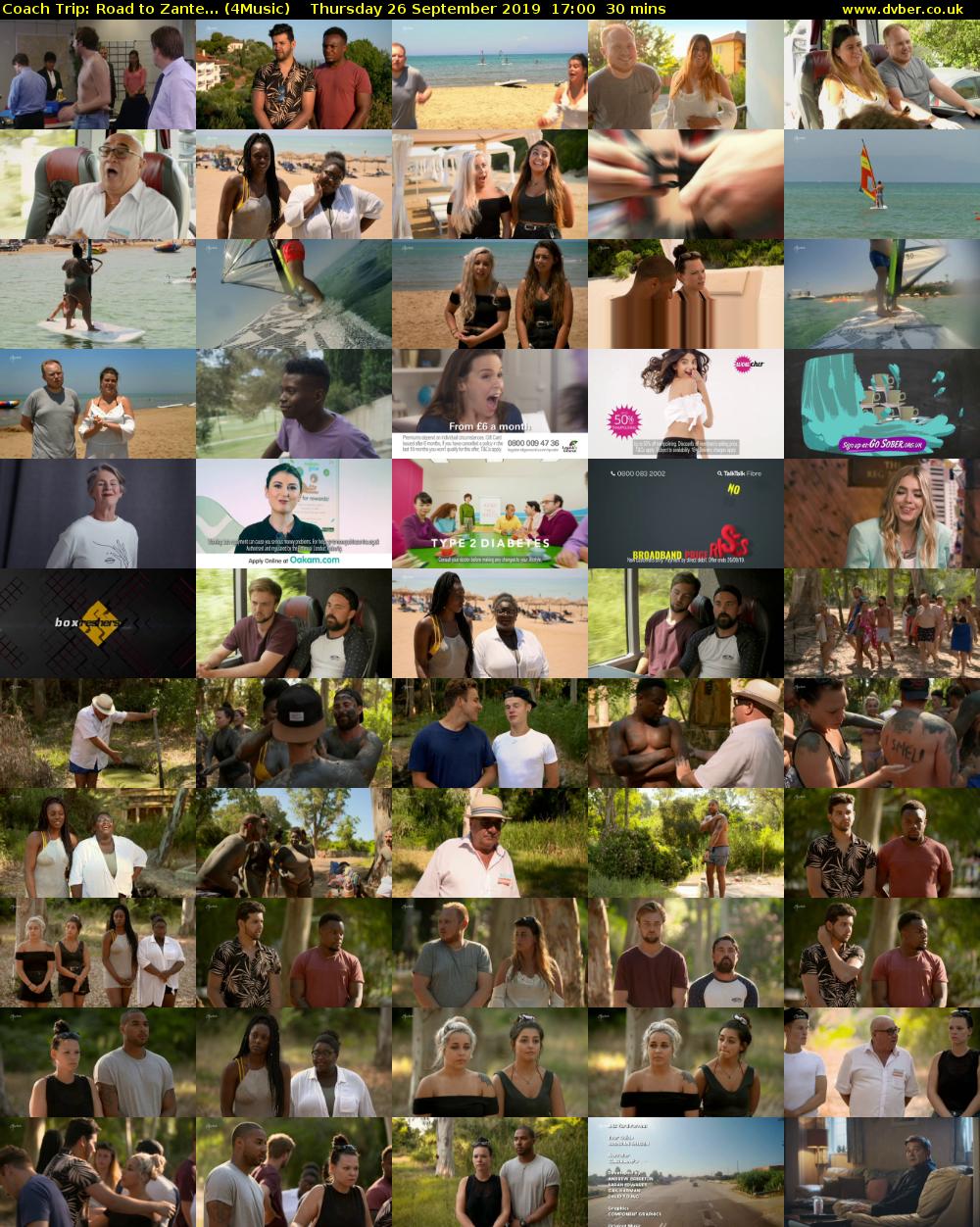 Coach Trip: Road to Zante... (4Music) Thursday 26 September 2019 17:00 - 17:30
