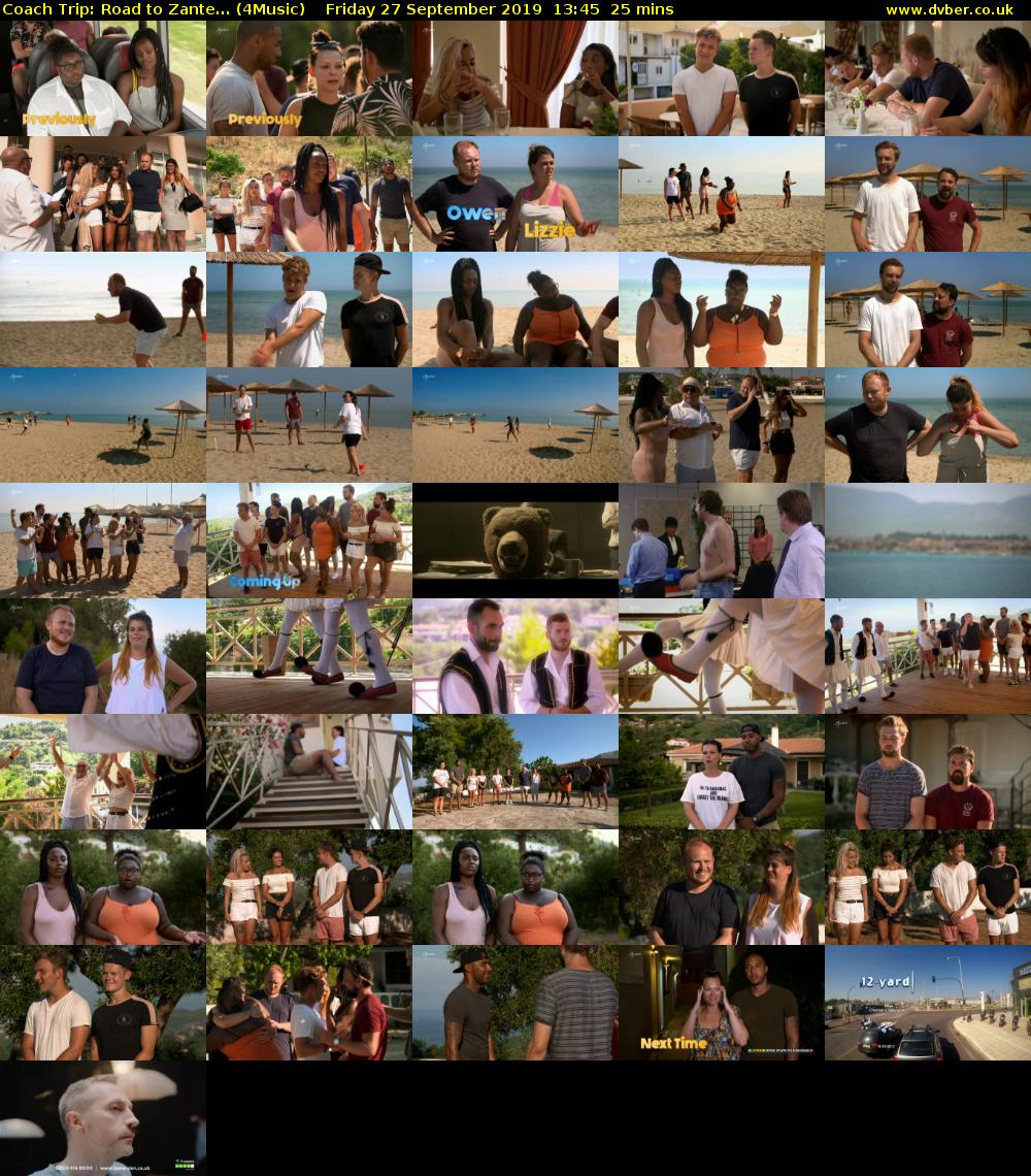 Coach Trip: Road to Zante... (4Music) Friday 27 September 2019 13:45 - 14:10