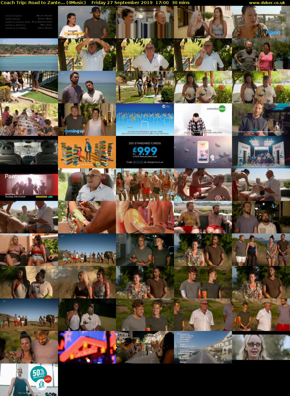 Coach Trip: Road to Zante... (4Music) Friday 27 September 2019 17:00 - 17:30