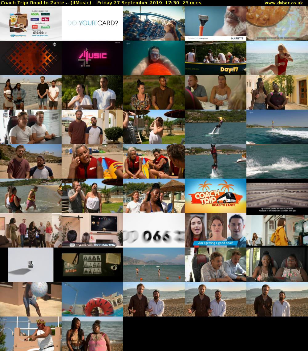 Coach Trip: Road to Zante... (4Music) Friday 27 September 2019 17:30 - 17:55