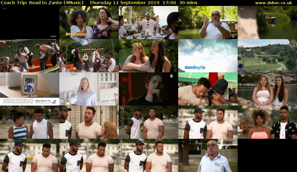 Coach Trip: Road to Zante (4Music) Thursday 12 September 2019 17:00 - 17:30
