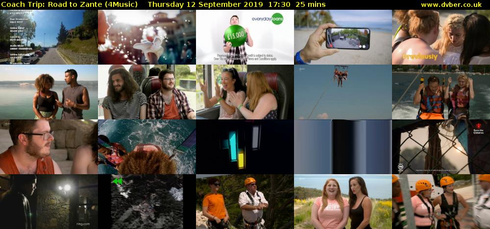 Coach Trip: Road to Zante (4Music) Thursday 12 September 2019 17:30 - 17:55