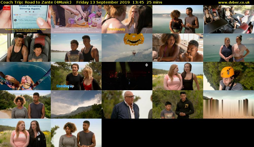 Coach Trip: Road to Zante (4Music) Friday 13 September 2019 13:45 - 14:10