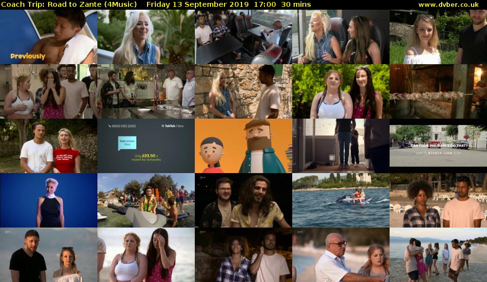 Coach Trip: Road to Zante (4Music) Friday 13 September 2019 17:00 - 17:30