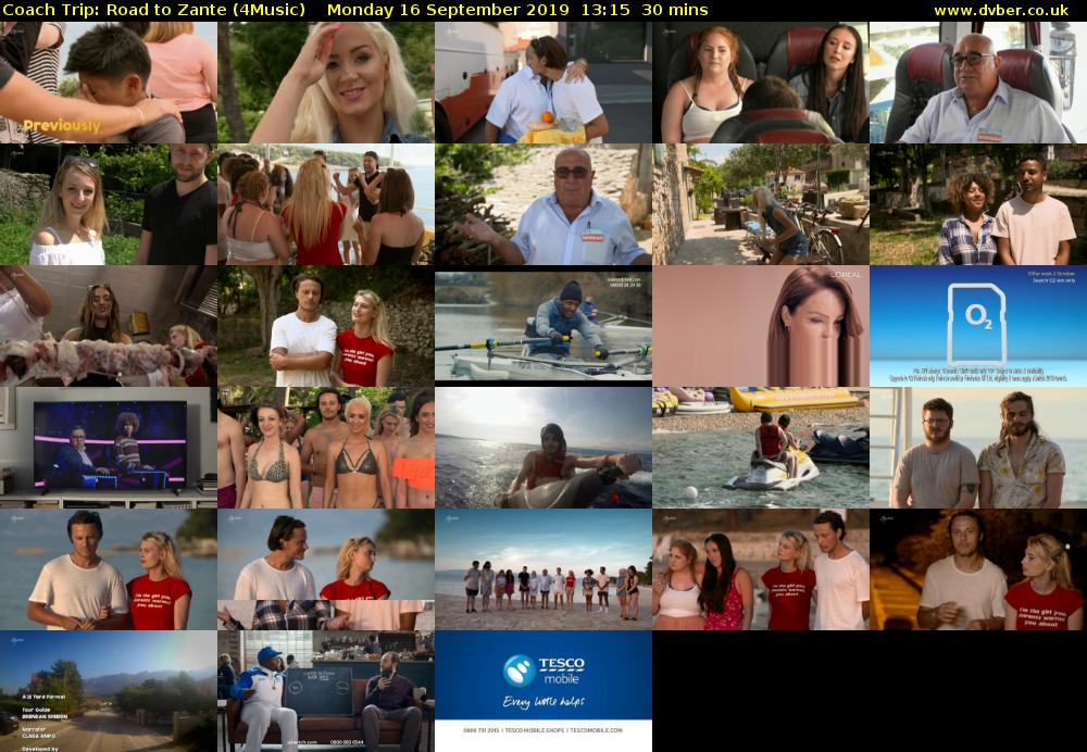 Coach Trip: Road to Zante (4Music) Monday 16 September 2019 13:15 - 13:45