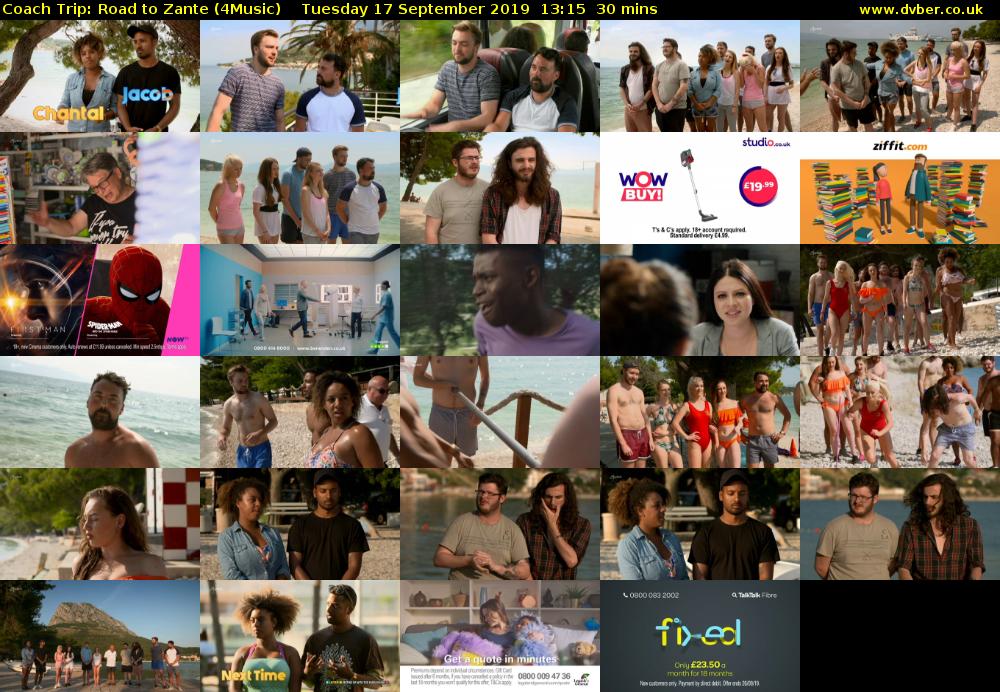 Coach Trip: Road to Zante (4Music) Tuesday 17 September 2019 13:15 - 13:45