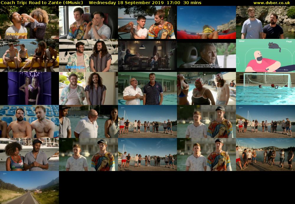 Coach Trip: Road to Zante (4Music) Wednesday 18 September 2019 17:00 - 17:30
