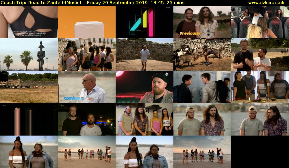 Coach Trip: Road to Zante (4Music) Friday 20 September 2019 13:45 - 14:10