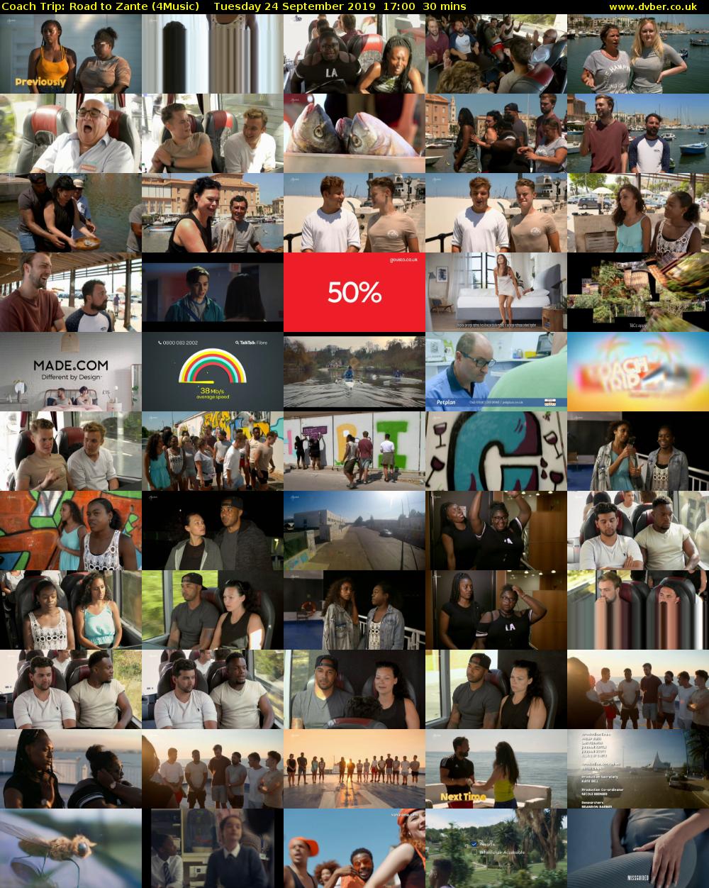 Coach Trip: Road to Zante (4Music) Tuesday 24 September 2019 17:00 - 17:30